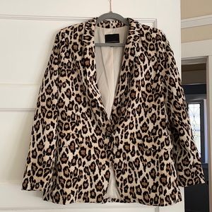 Banana Republic Leopard print blazer sz 10